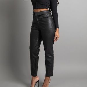 Vicky | Foldover High Waist Skinny Pant in Black
